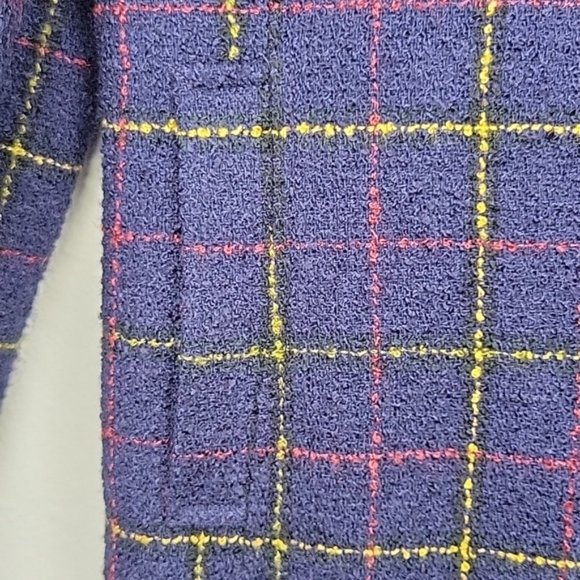 Loft Wool Blend Double Breasted Plaid Blazer - Picture 4 of 10